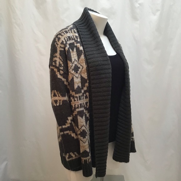 🆕NWOT Tribal Jacquard Overpiece Open Cardigan - Picture 13 of 16